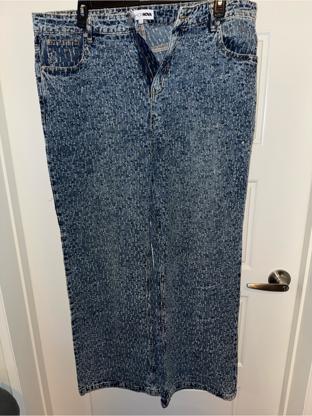 Fashion nova rhinestone jeans